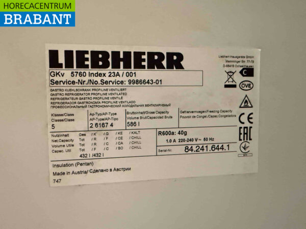 Liebherr Edelstahl Kühlschrank 586 Liter 230V Horeca – Bild 5