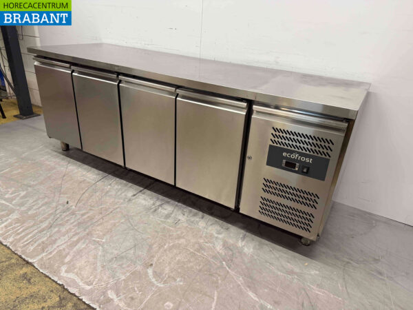 Ecofrost gekühlte Werkbank aus Edelstahl 4 Türen 223 cm 230V Horeca – Bild 2