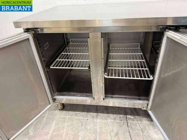 Ecofrost gekühlte Werkbank aus Edelstahl 4 Türen 223 cm 230V Horeca – Bild 5