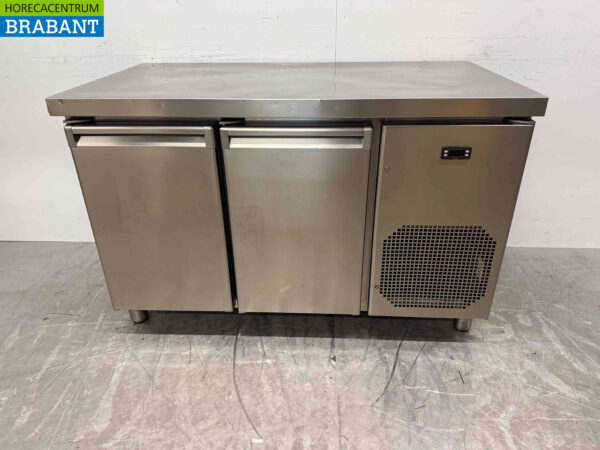 Gekühlte Werkbank aus Edelstahl 2 Türen 133 cm 230V Horeca