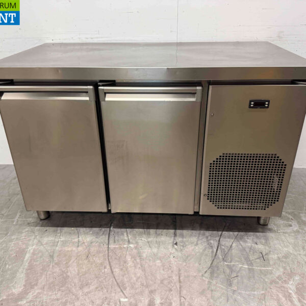 Gekühlte Werkbank aus Edelstahl 2 Türen 133 cm 230V Horeca