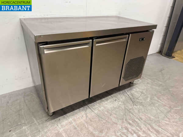 Gekühlte Werkbank aus Edelstahl 2 Türen 133 cm 230V Horeca – Bild 3