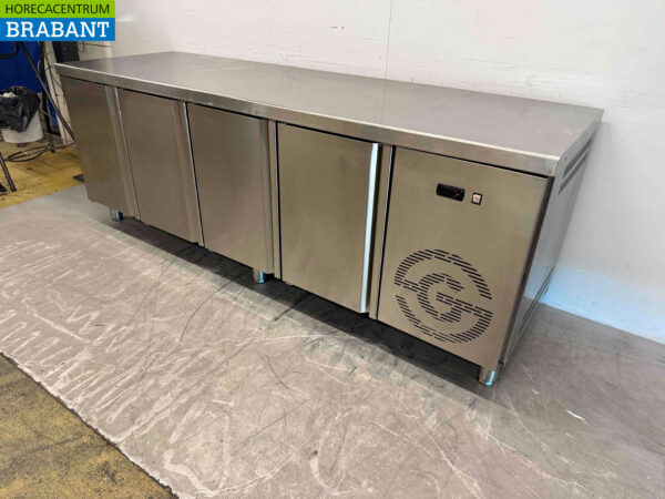 Gekühlte Werkbank aus Edelstahl 4 Türen 224,5 cm 230V Horeca – Bild 2