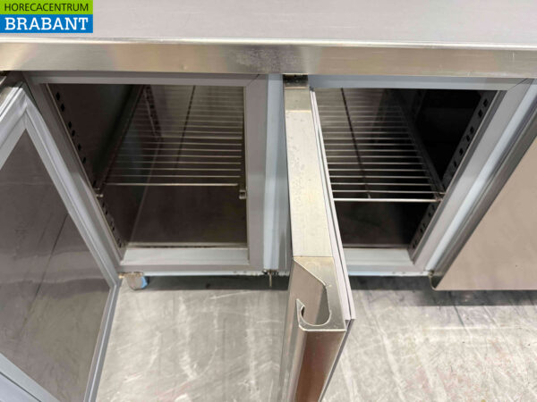 Gekühlte Werkbank aus Edelstahl 4 Türen 224,5 cm 230V Horeca – Bild 5