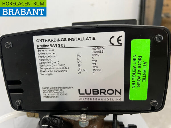 Lubron WW Proline SXT Warmwasser-Enthärter 250 l/h 230V Horeca – Bild 5