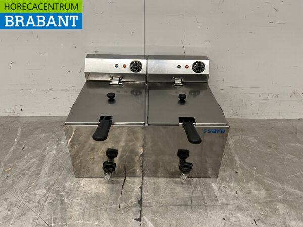 HCB Edelstahl-Doppelfritteuse Frittieren 2 x 16 Liter 230V Horeca (kopie)