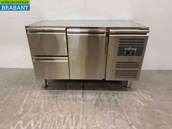 Gekühlte Werkbank aus Edelstahl 2 Türen 133 cm 230V Horeca (kopie)