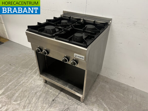 Mareno 4-Flammen-Herd aus Edelstahl 70 cm Horeca – Bild 2