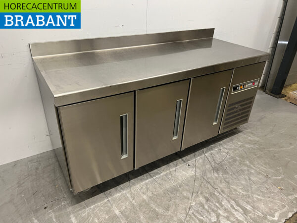 Edelstahl Fagor Mobile gekühlte Werkbank 3 Türen 180 cm 230V Horeca – Bild 3
