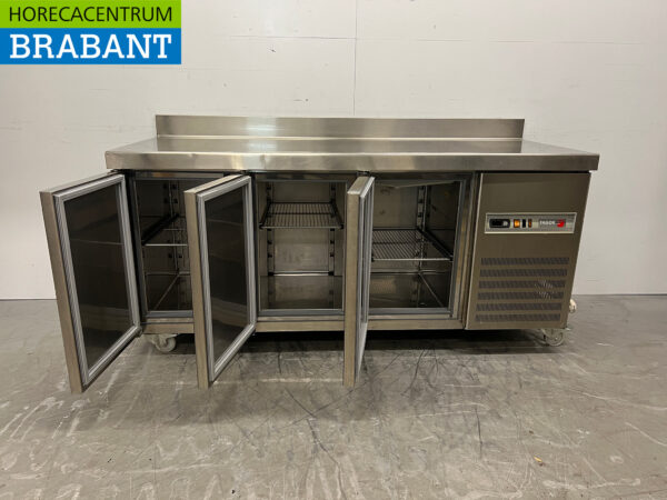 Edelstahl Fagor Mobile gekühlte Werkbank 3 Türen 180 cm 230V Horeca – Bild 4