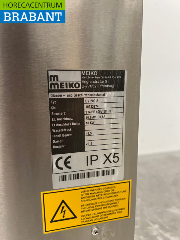 Edelstahl Meiko DV200.2 Doppelschubspülmaschine 400V Catering – Bild 7