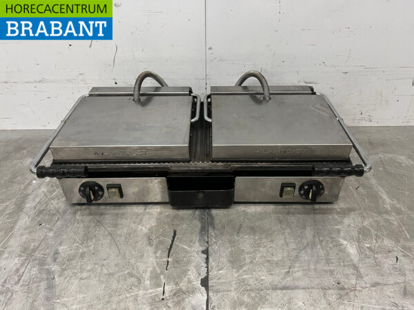 Edelstahl Milan Toast Doppelkontakt Grill Panini Grill 230V Horeca