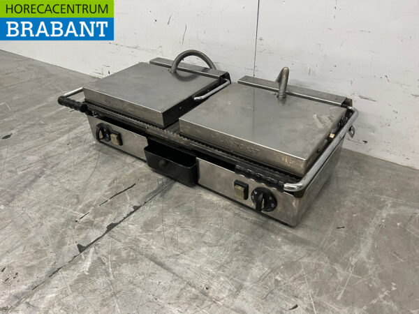 Edelstahl Milan Toast Doppelkontakt Grill Panini Grill 230V Horeca – Bild 2
