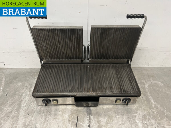 Edelstahl Milan Toast Doppelkontakt Grill Panini Grill 230V Horeca – Bild 4