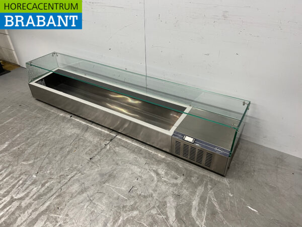 Edelstahl Rubbens Top-up-Vitrine Top-up-Kühlvitrine saladière 9 x 1/3 GN 200 cm Horeca – Bild 2