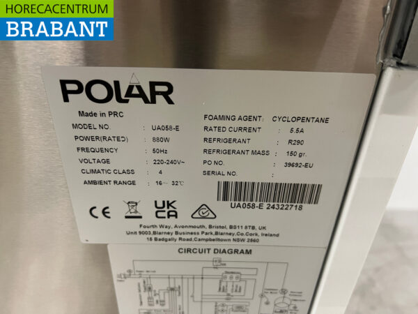 Polar UA058 Schaufel Eiscreme Vitrine 6 Schalen 230V Horeca – Bild 7