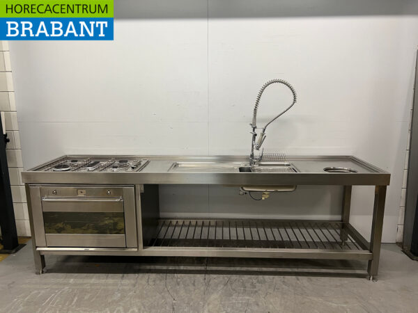 Edelstahlspüle Doppelspüle Premium-line Geschweißtes Modell 200 cm Horeca (kopie)