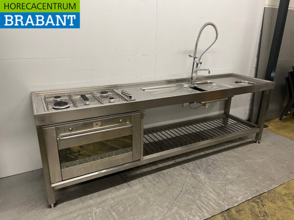 Edelstahlspüle Doppelspüle Premium-line Geschweißtes Modell 200 cm Horeca (kopie) – Bild 2