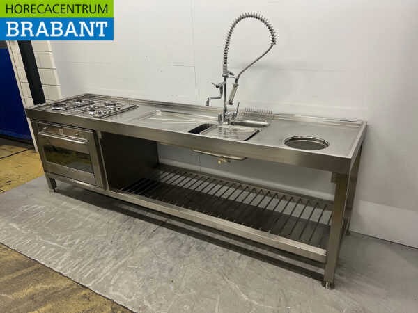 Edelstahlspüle Doppelspüle Premium-line Geschweißtes Modell 200 cm Horeca (kopie) – Bild 3