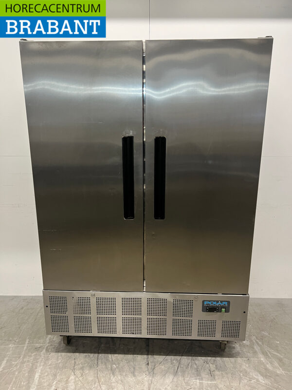 Edelstahl Polar G595 Doppeltüriger 2-türiger Kühlschrank 1200 Liter 230V Horeca (kopie)