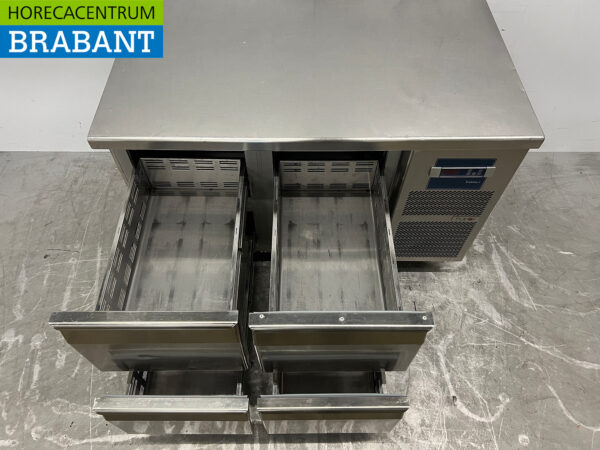 Ecofrost gekühlte Werkbank aus Edelstahl 2 Schubladen und 1 Tür 136 cm 230V Horeca (kopie) – Bild 4