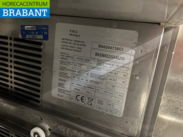 Ecofrost gekühlte Werkbank aus Edelstahl 2 Schubladen und 1 Tür 136 cm 230V Horeca (kopie) – Bild 5