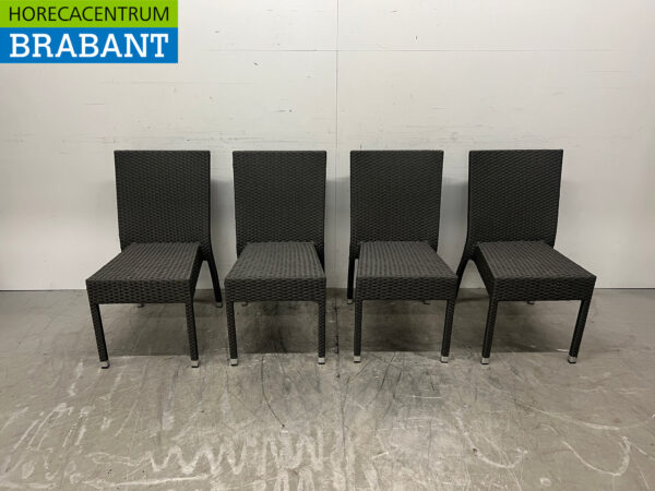 Bolero Polyrotan Stühle mit Armlehne anthrazit (4 Stück) Catering (kopie)