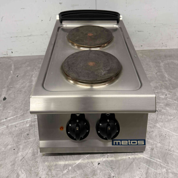 Olis 2-Flammen-Elektroherd aus Edelstahl 40 cm 400V Horeca