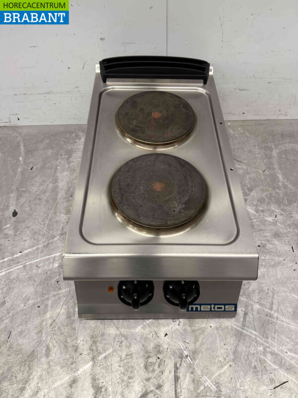 Olis 2-Flammen-Elektroherd aus Edelstahl 40 cm 400V Horeca (kopie) – Bild 2