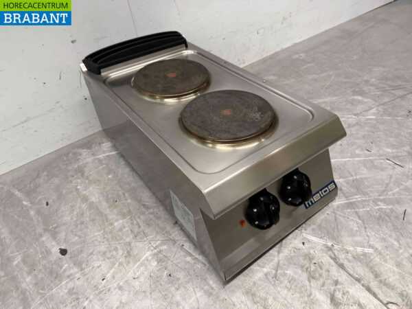 Olis 2-Flammen-Elektroherd aus Edelstahl 40 cm 400V Horeca (kopie) – Bild 3