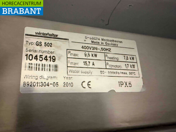 Edelstahl Winterhalter PT-M Durchschubspülmaschine 400V Horeca (kopie) – Bild 5