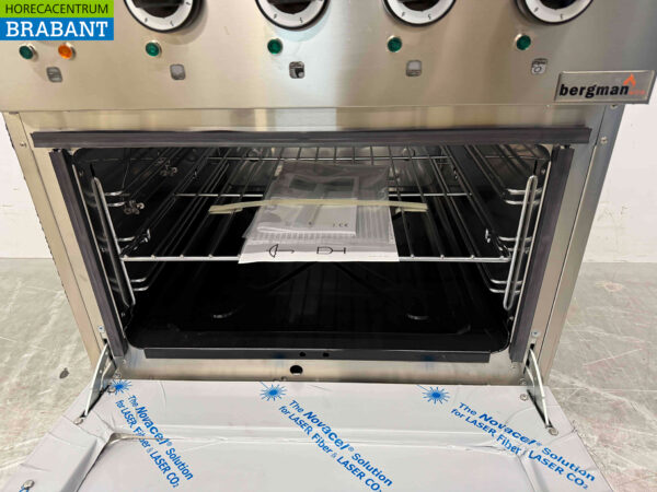 MBM 4-Flammen-Elektroherd aus Edelstahl mit Backofen 70 cm 400V Horeca – Bild 5