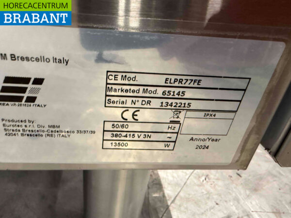 MBM 4-Flammen-Elektroherd aus Edelstahl mit Backofen 70 cm 400V Horeca – Bild 6