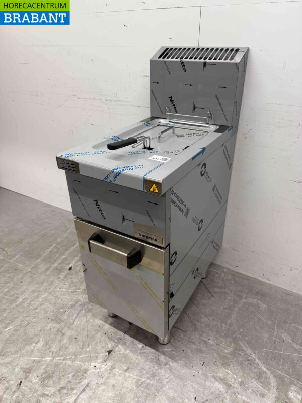 MBM Edelstahl Friteuse 14 Liter 13 kW GAS Catering – Bild 3