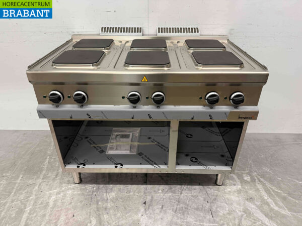 MBM 6-Flammen-Elektroherd aus Edelstahl mit offenem Boden 110 cm 400V Horeca