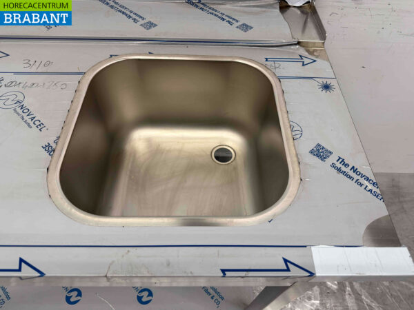 Futtertisch aus Edelstahl für Durchlaufspülmaschine 120 cm Horeca – Bild 4