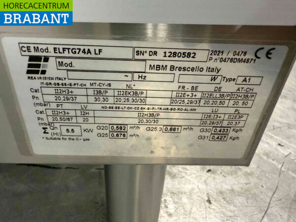 MBM Edelstahl Bratpfanne Griddle 40 cm GAS Catering – Bild 5