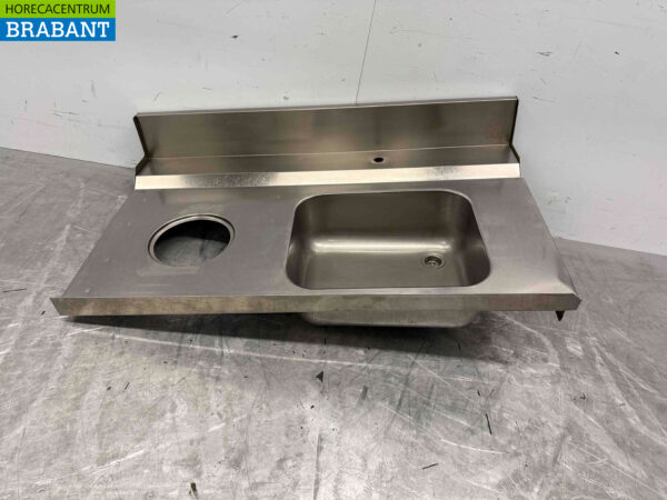 Edelstahlspüle mit Ablaufloch 120 cm Catering