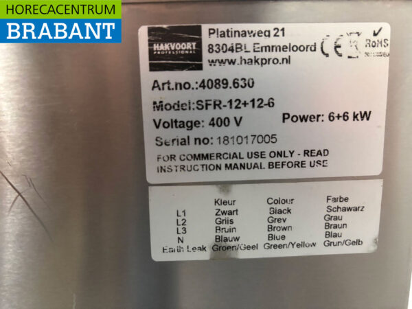 Edelstahl Friteuse 12 Liter 400V Horeca – Bild 6