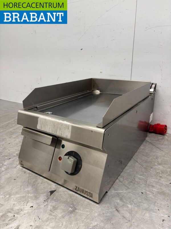 Edelstahl Zanussi Grillplatte Glatte Griddle 40 cm 400V Horeca – Bild 2