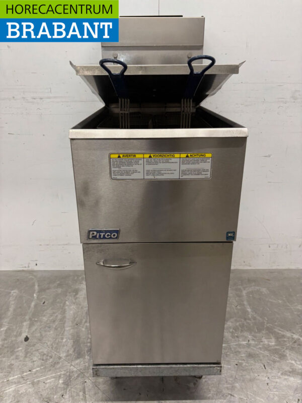 Edelstahl Pitco 35C Friteuse Friteuse 18 Liter Erdgas GAS Catering