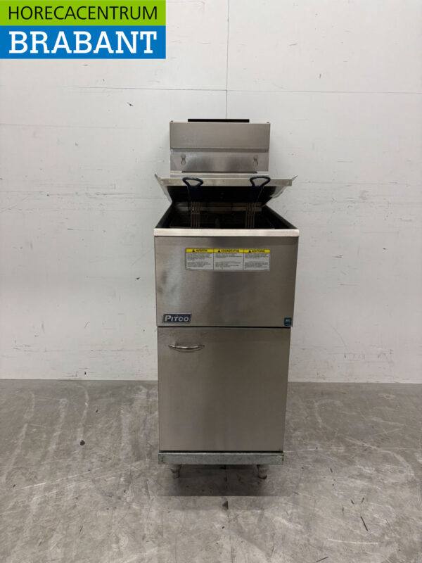 Edelstahl Pitco 35C Friteuse Friteuse 18 Liter Erdgas GAS Catering – Bild 2