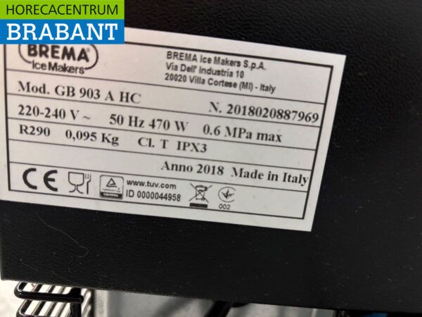 Edelstahl Brema GB 903 A HC Schäl-Eismaschine 113 kg pro Tag 230V Horeca – Bild 5