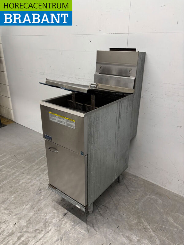 Edelstahl Pitco 35C Friteuse Friteuse 18 Liter Erdgas GAS Catering – Bild 2