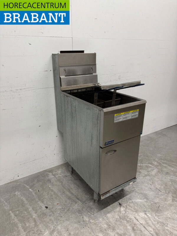 Edelstahl Pitco 35C Friteuse Friteuse 18 Liter Erdgas GAS Catering – Bild 3