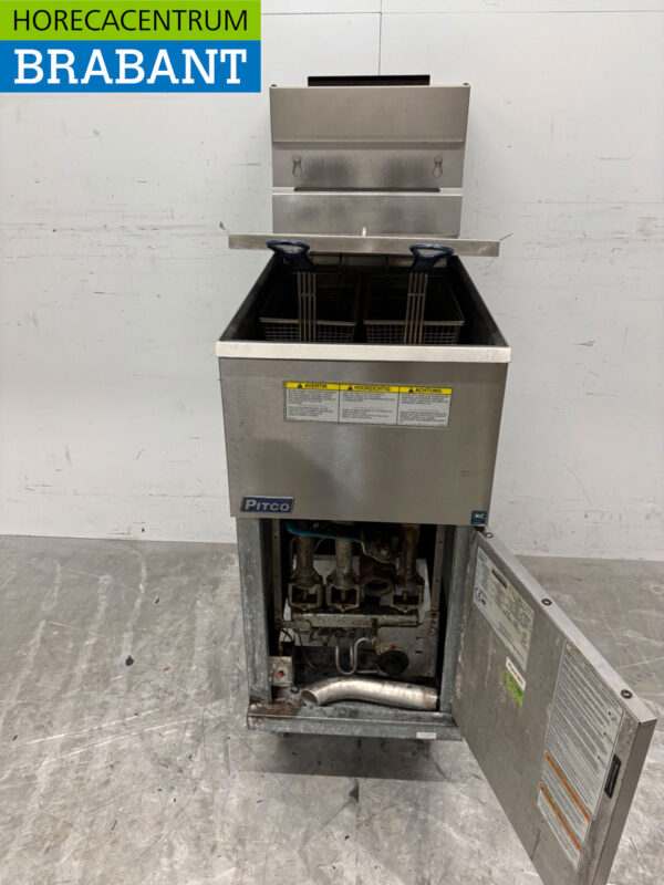 Edelstahl Pitco 35C Friteuse Friteuse 18 Liter Erdgas GAS Catering – Bild 5