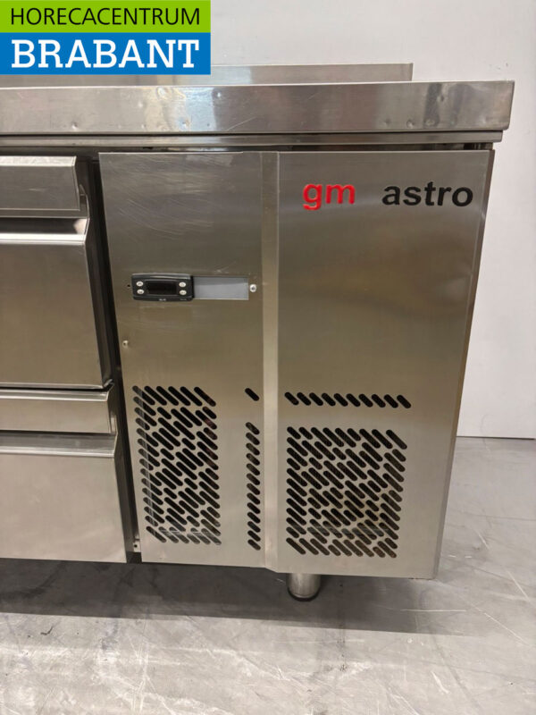 Edelstahl Infrico Gekühlte Werkbank 3 Türen und 2 Schubladen 245 cm 230V Horeca – Bild 4
