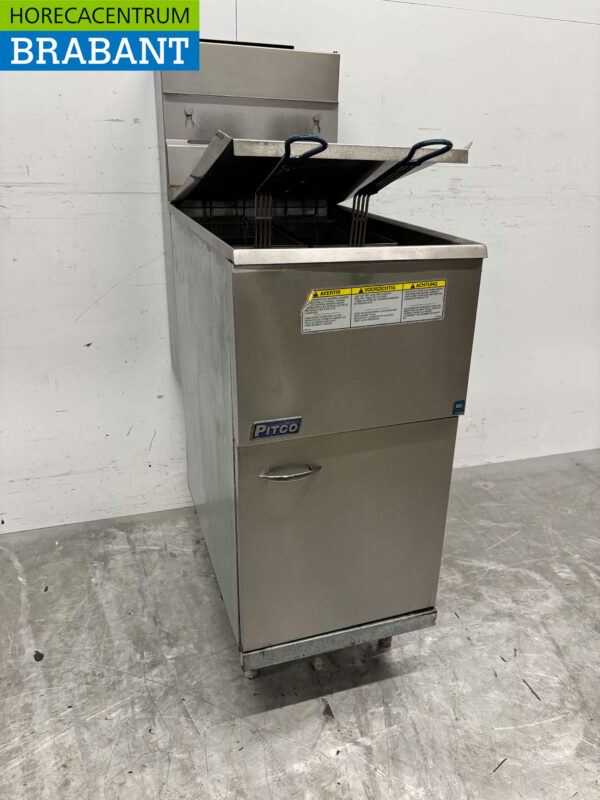 Edelstahl Pitco 35C Friteuse Friteuse 18 Liter Erdgas GAS Catering – Bild 2