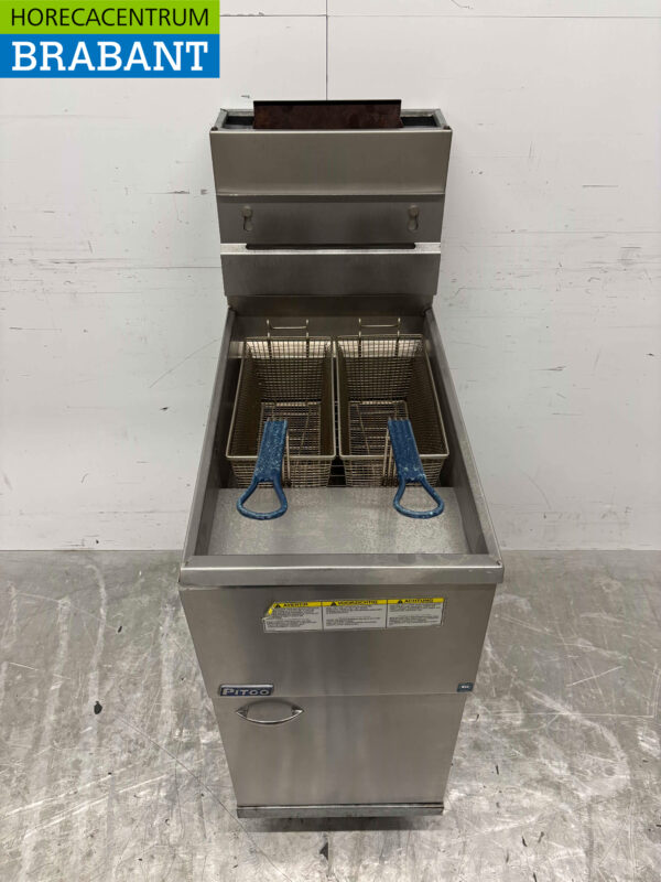 Edelstahl Pitco 35C Friteuse Friteuse 18 Liter Erdgas GAS Catering – Bild 3