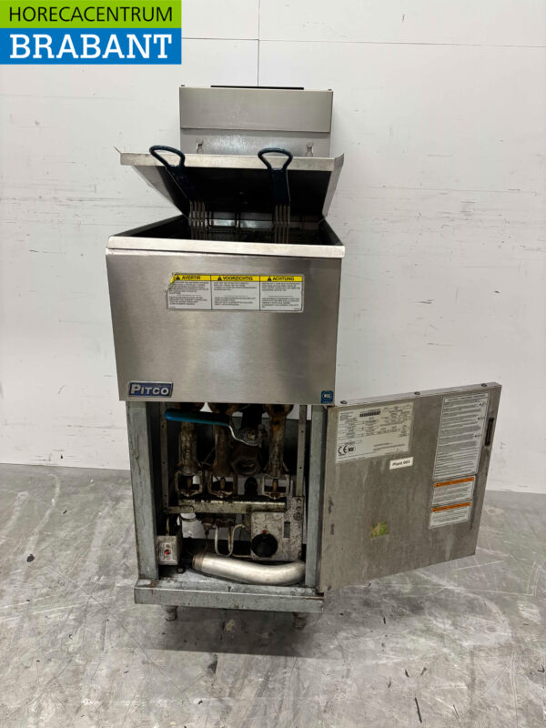Edelstahl Pitco 35C Friteuse Friteuse 18 Liter Erdgas GAS Catering – Bild 4